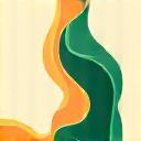 Abstract icon depicting dynamic movement or a healthy figure.
