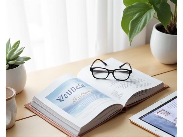 Open book and tablet displaying advanced wellness guides