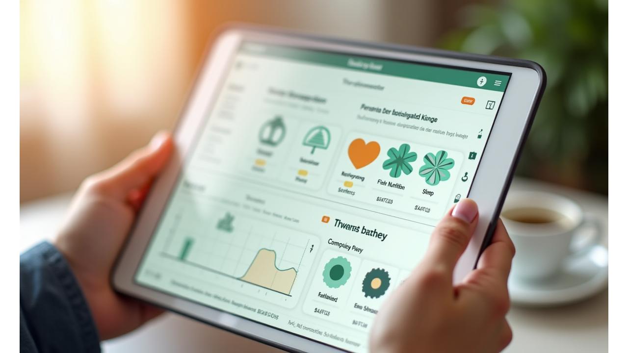 Screenshot of a personalized wellness dashboard with product recommendations tailored to a user's health data.