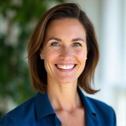 Friendly portrait of Dr. Elara Vance, a wellness expert.
