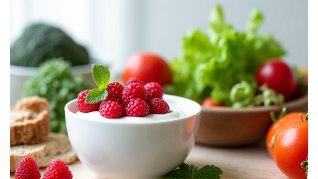 Thumbnail for 'Gut Health & Digestion' workshop, with healthy food items.